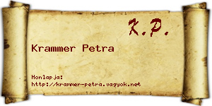 Krammer Petra névjegykártya